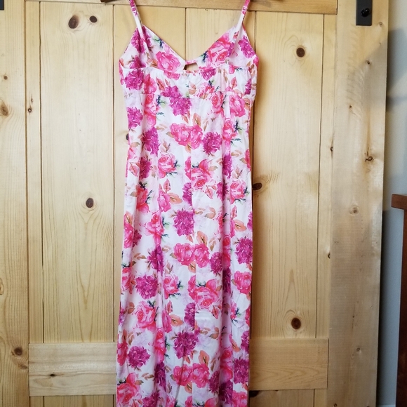 C+D+M Collection Sleeveless Spaghetti Strap Floral Midi Slip Dress NWT - Picture 4 of 15